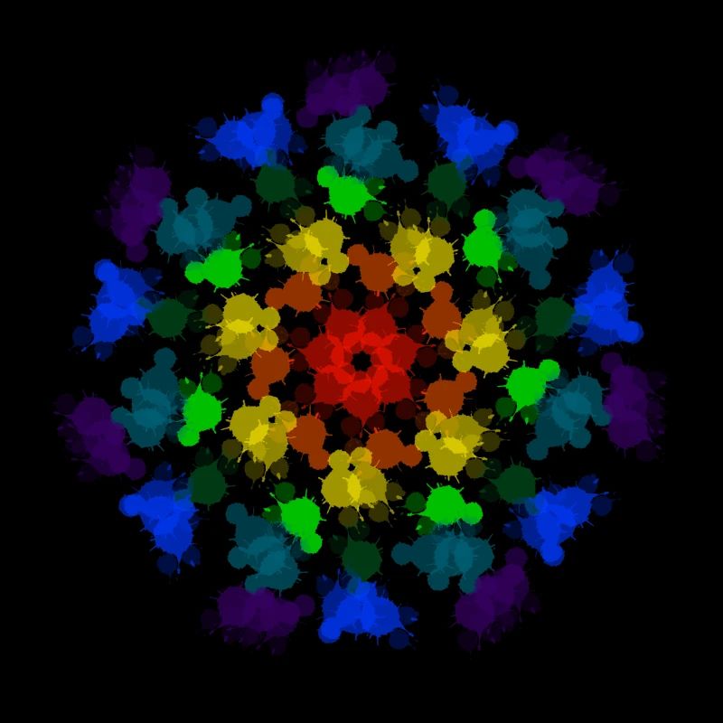 fleur arc-en-ciel