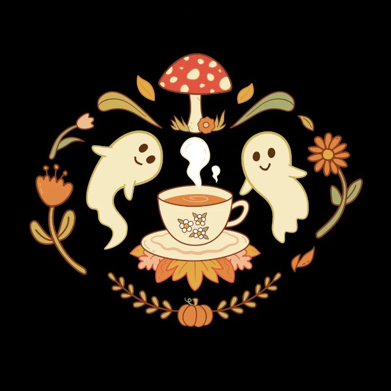 Spooky Tea Time Cottagecore Halloween