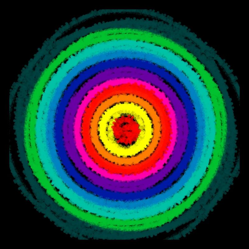 Cercles concentriques de couleur floue