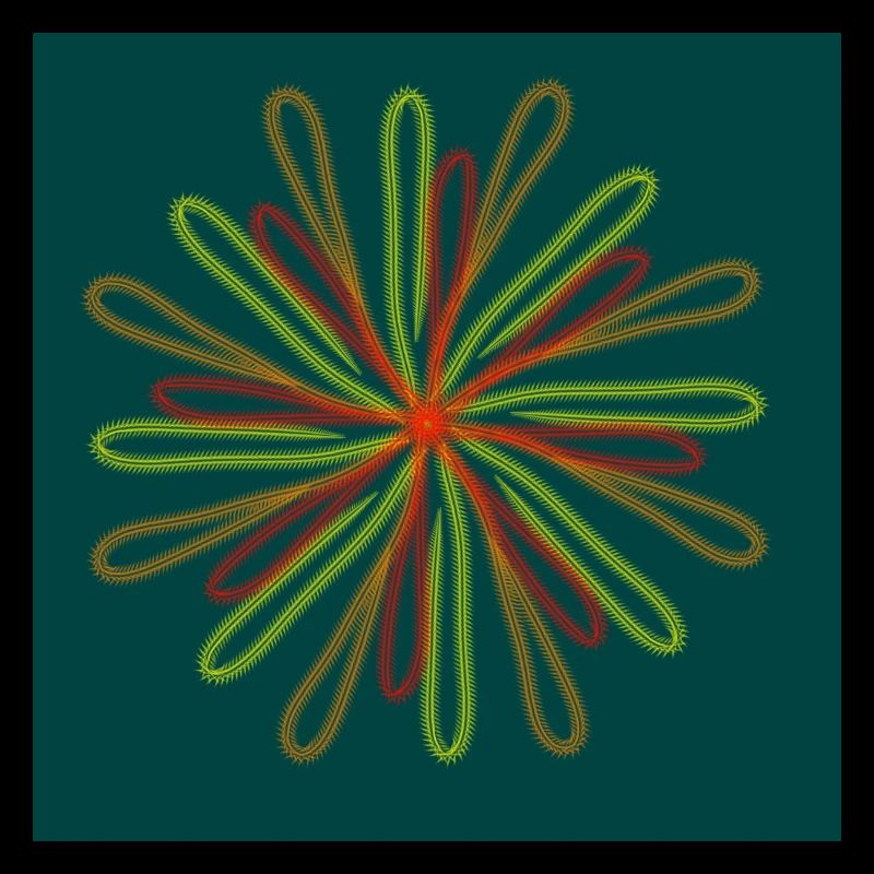 Geometric stylized flower
