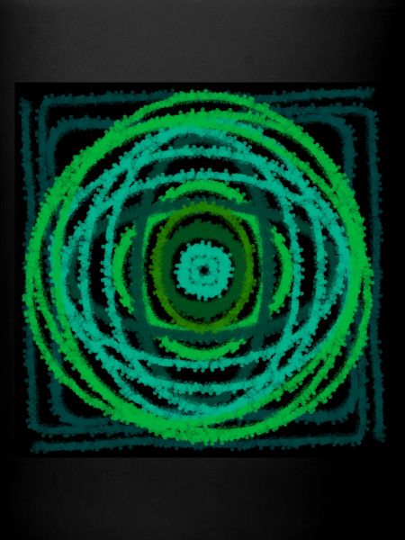 cercles concentriques verts