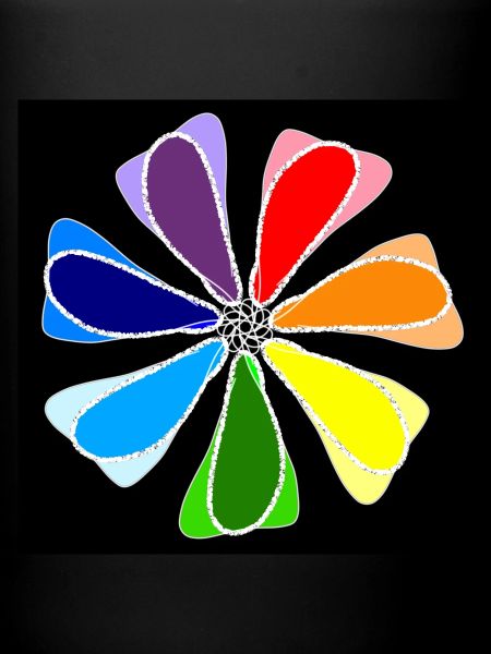Fleur abstraite arc-en-ciel