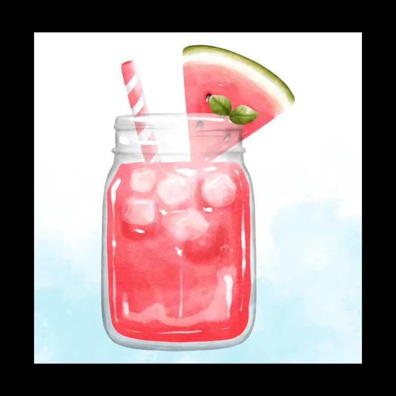 Refreshing Watermelon Cocktail Art