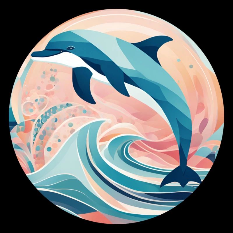 Geometric Dolphin Gift Geometry