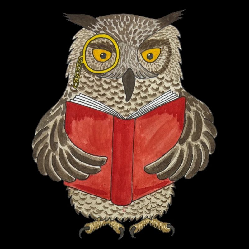 Leseeule Eule Bücherwurm lesen Buchliebe Leseratte