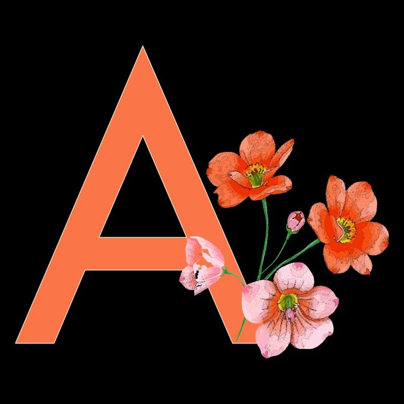 A with flowers