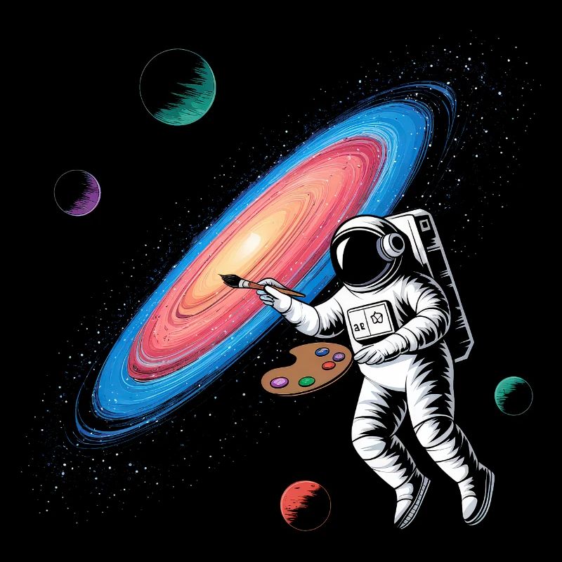 Artiste galactique dans l'espace