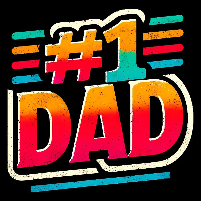 Nummer Eins Papa Regenbogengrafik, Väter