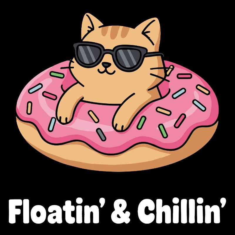 Floatin und Chillin Katzendonut