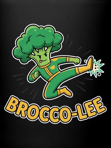 Brocco-Lee Punny Kicking Broccoli Ninja