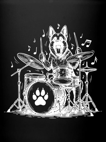 German Shepherd Drummer