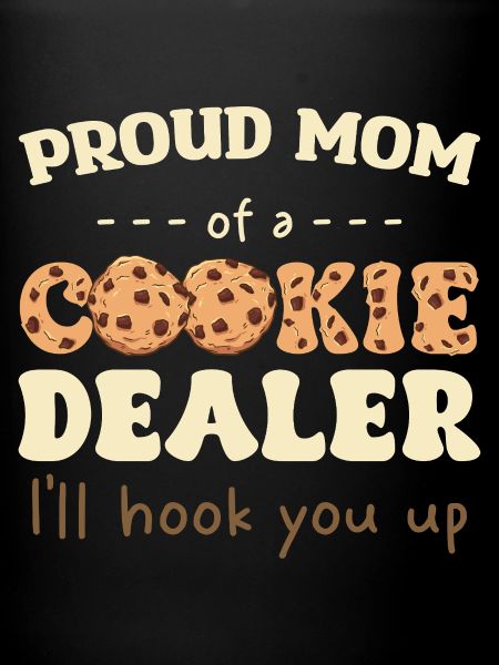 Stolze Mama eines Cookie-Verkäufers