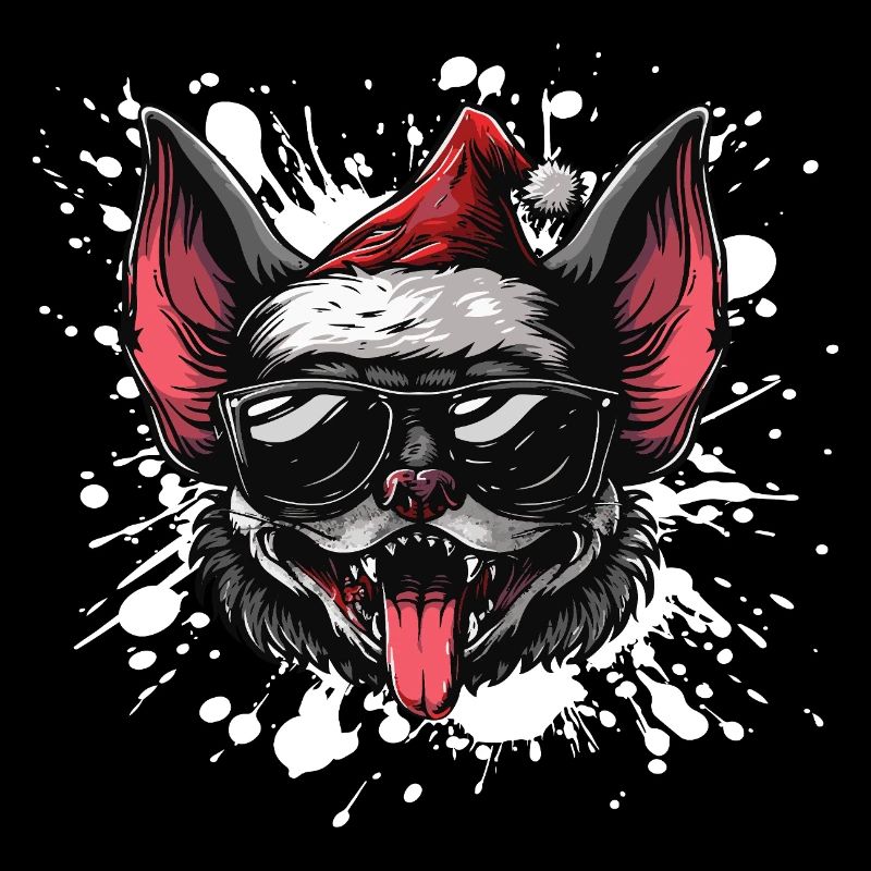 Chauve-souris Noël drôle