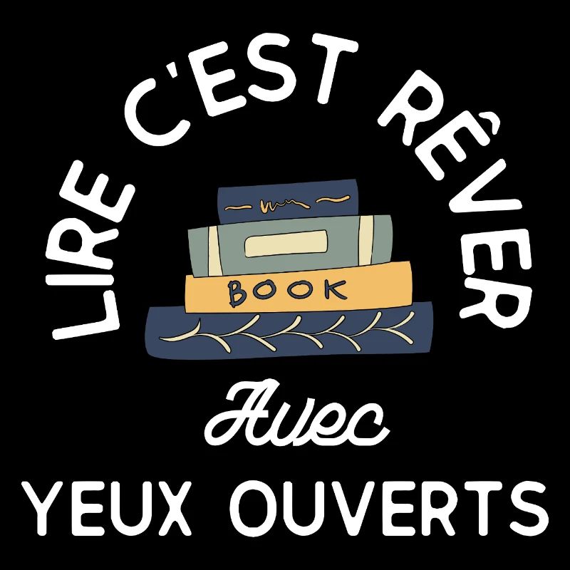 Reading is dreaming: stack of books