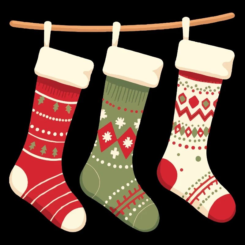 Three Stockings Christmas Pattern