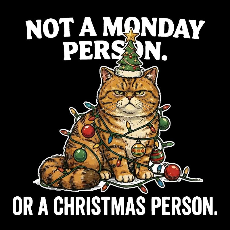 Chat Christmas Monday Drôle de Diction