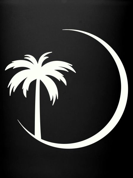 Palm Circle Silhouette
