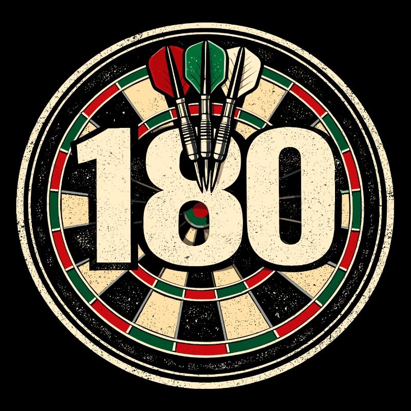 Retro Dartboard 180 Dartboard Darts Player
