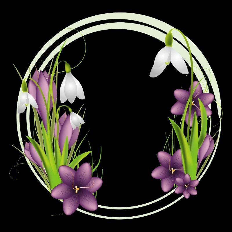 Perce-neige et crocus – Couronne au printemps