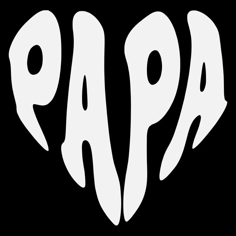 Papa – Kleines Herz (Sonderfarbe)