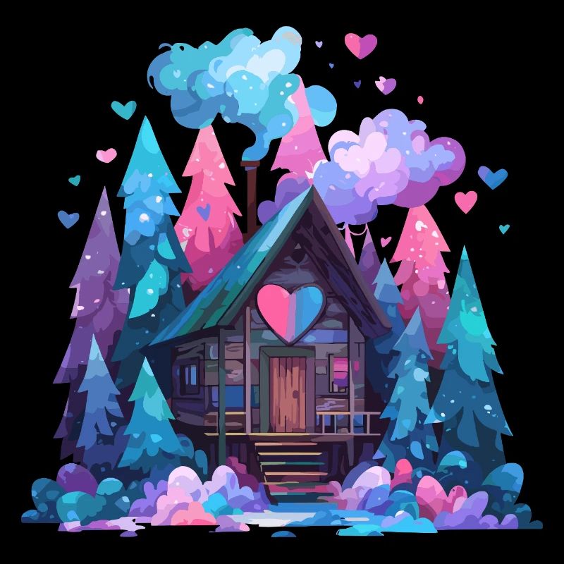 Chambre du Cœur Hutte Forêt Forêt Arc-en-ciel