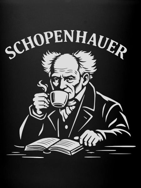 Arthur Schopenhauer trinkt Kaffee
