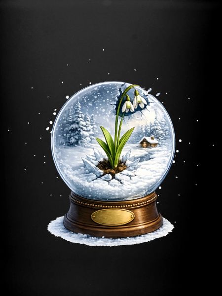 Snowdrop blasts snow globe