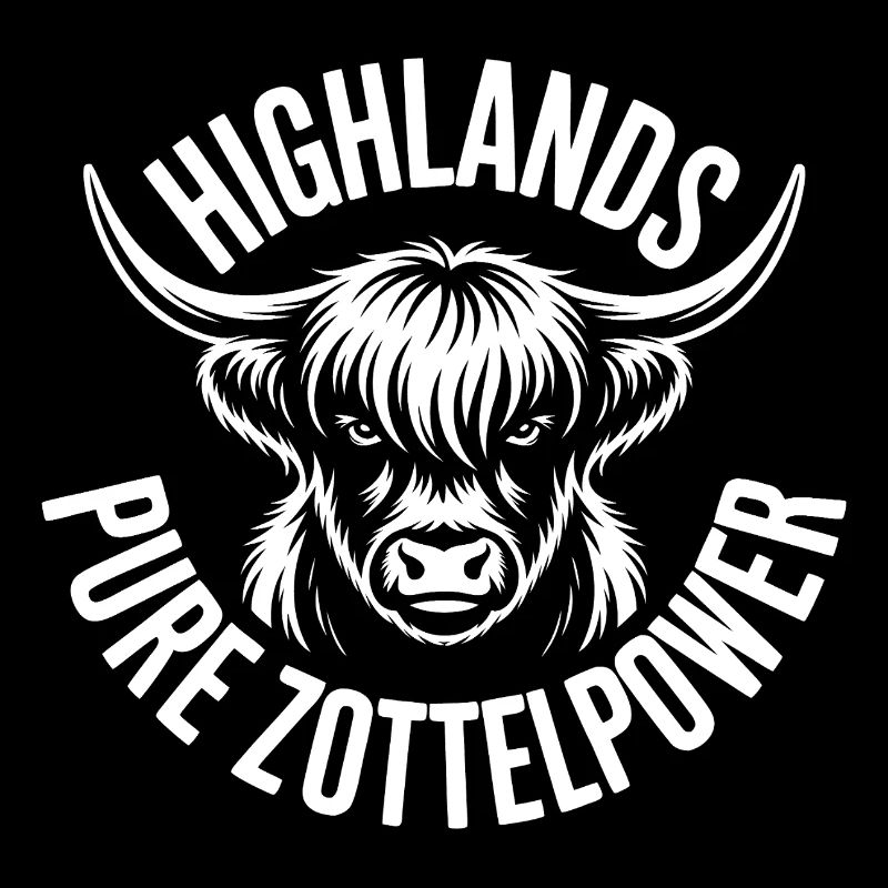 Emblème de la vache des Highlands