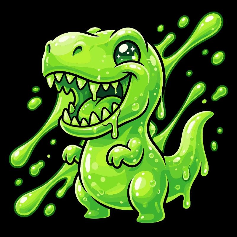 Klecksgrüner Dino