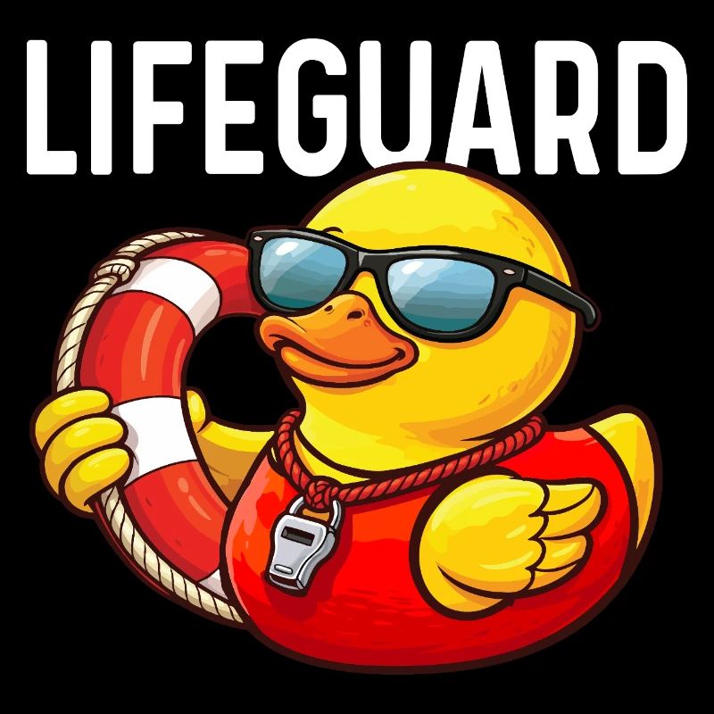 Lifeguard Rubber Duck Duck Lover Duckie