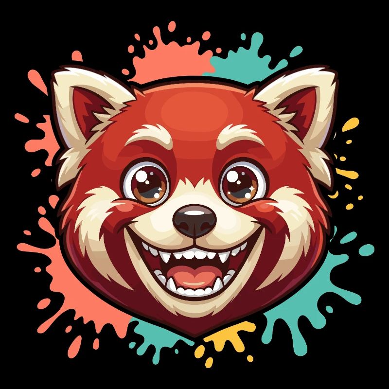 Panda Rouge Éclaboussure