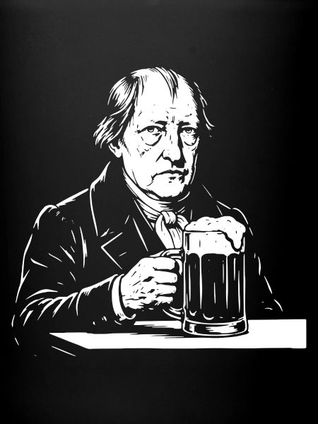 Hegel drinking Beer