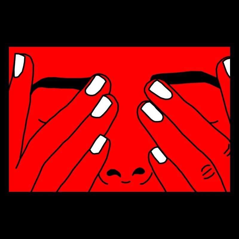 Face red white