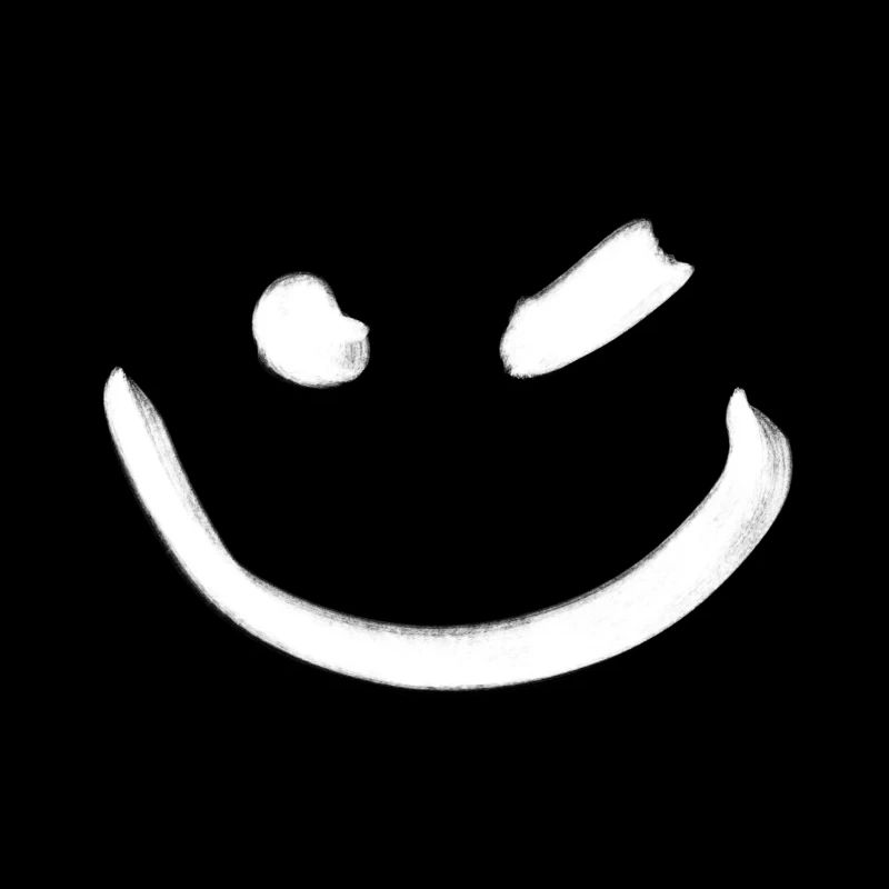 Sourire clin d'oeil blanc
