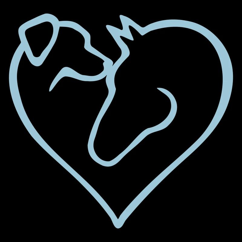 Hundeherz mit Pferd - Farbwechsel