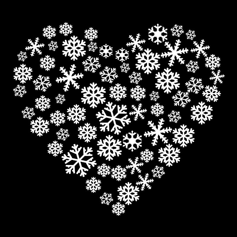 Coeur de flocon de neige - j'aime la neige