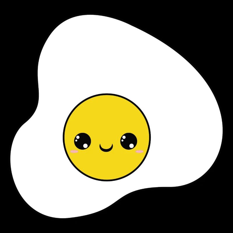 cute egg sunny side up, süßes spiegelei