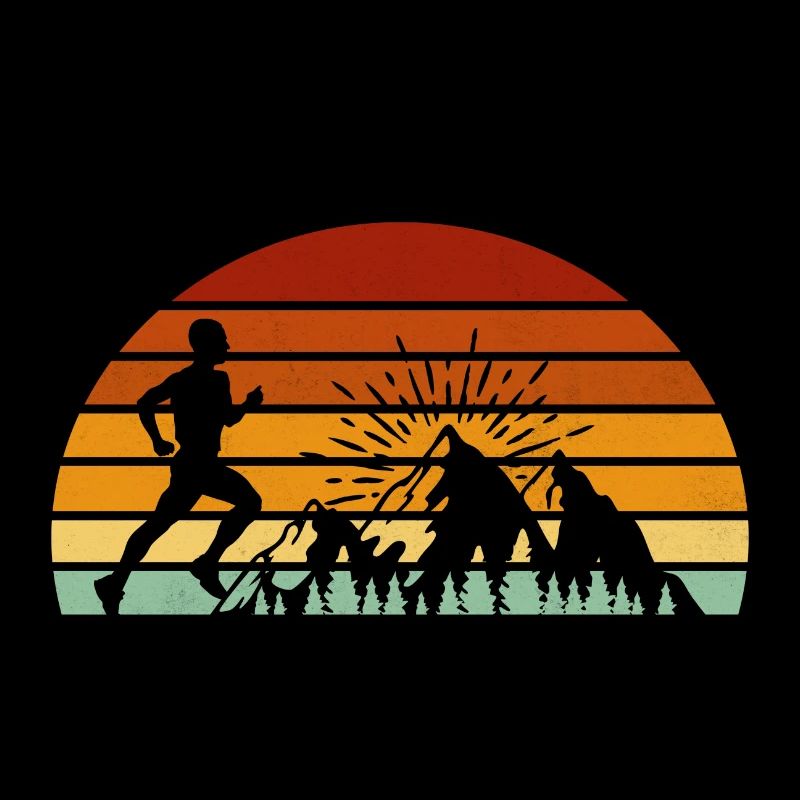trail running retro running jogging terrain jogging