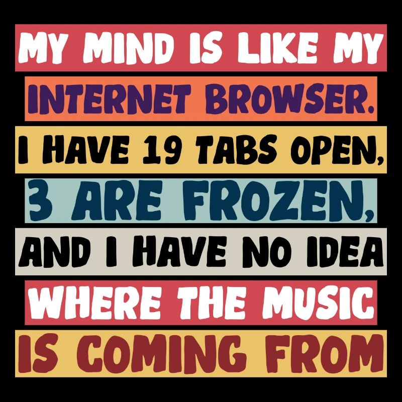 My mind is like my internet browser Vintage Gift