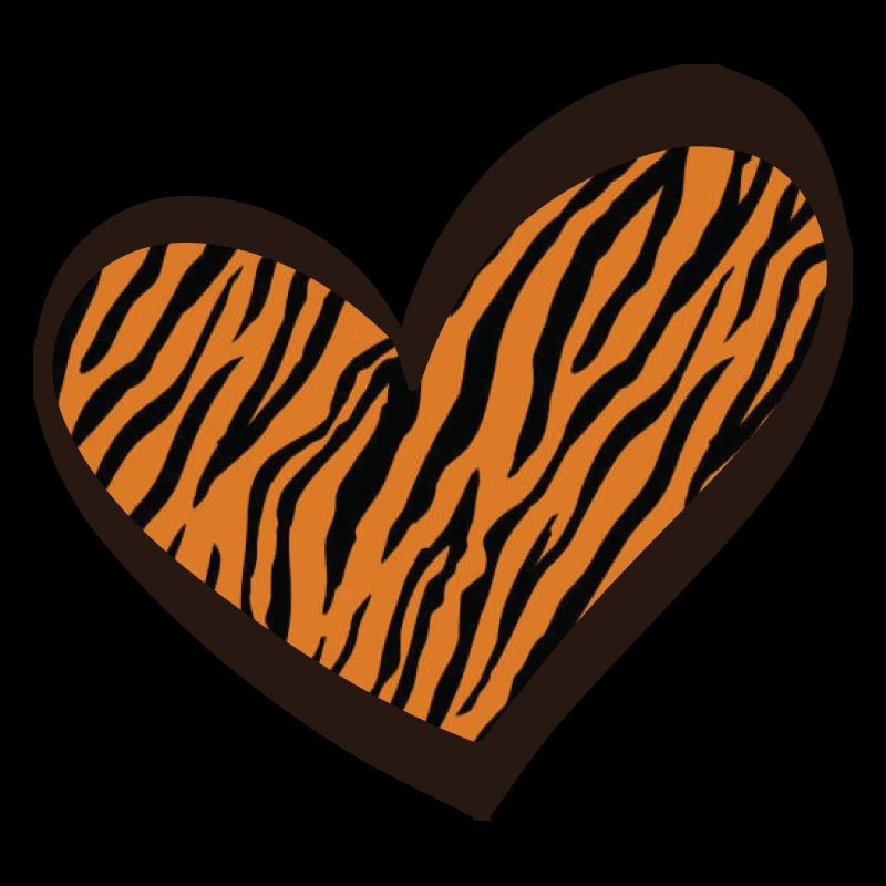 Heart Tiger Print Pattern