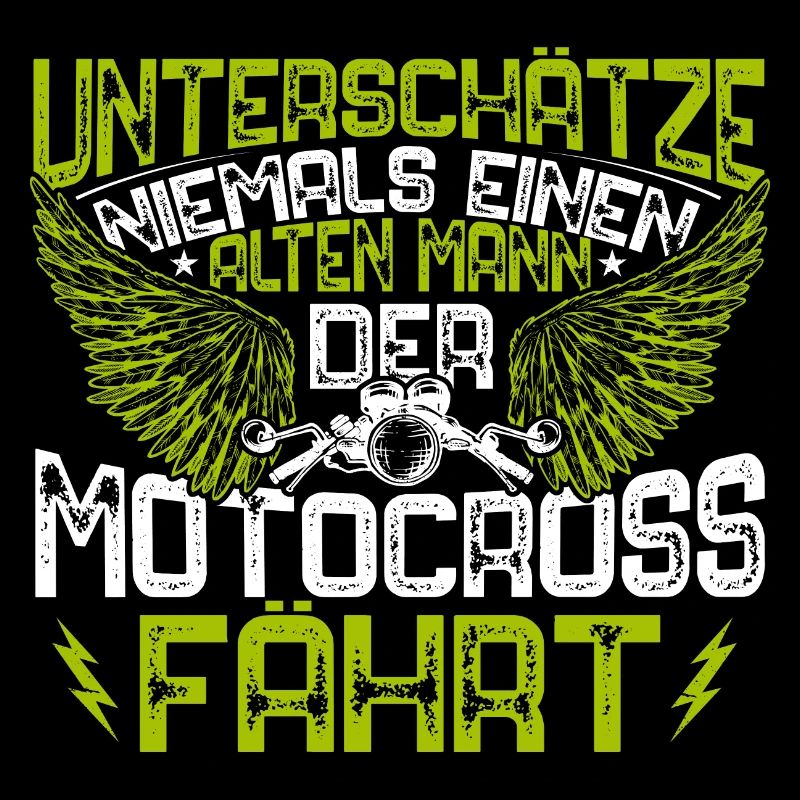 Unterschätze niemals einen alten Mann der Motoc...