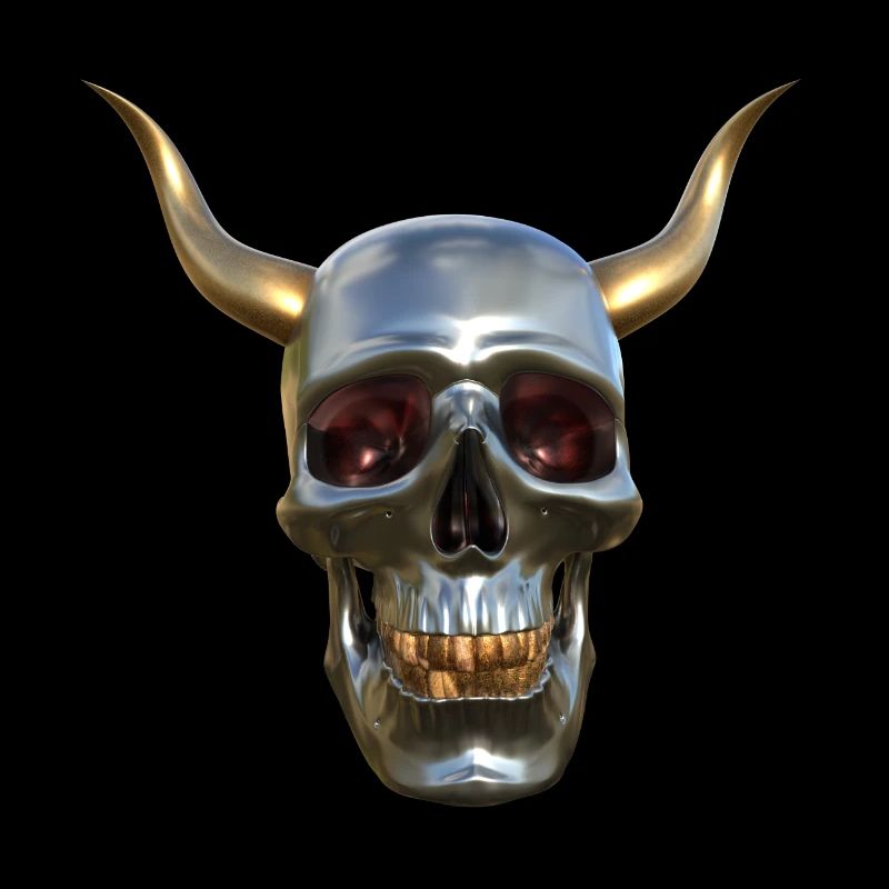 Skull with horns