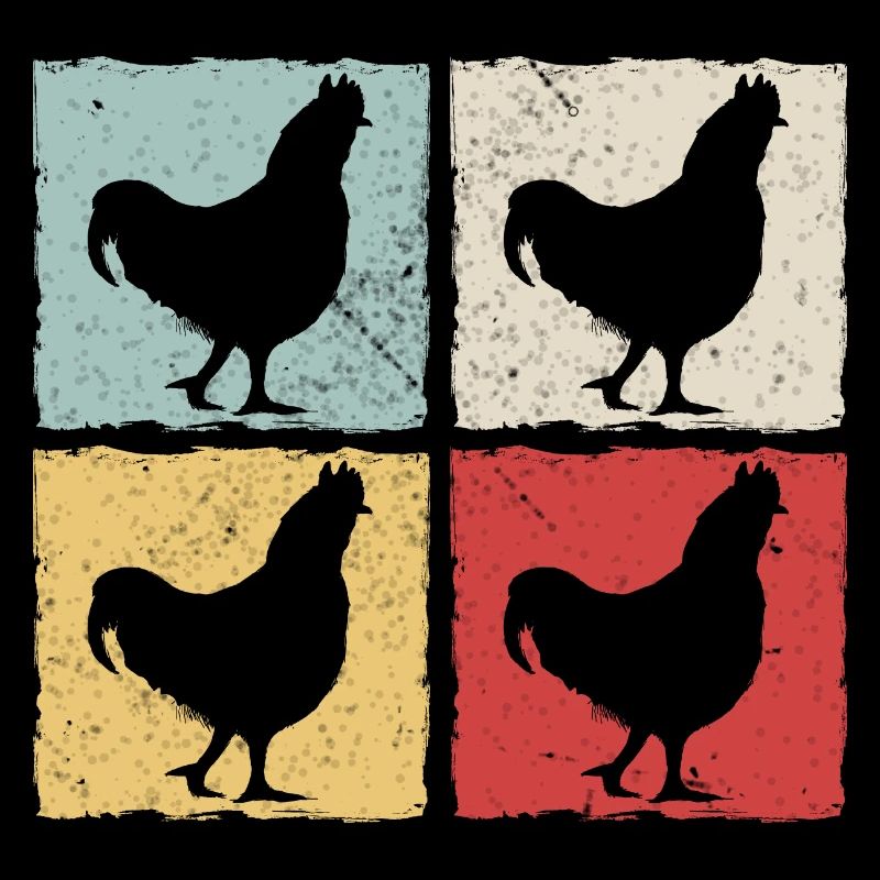 Huhn Hühner Bauer Landwirt Retro Geschenkidee