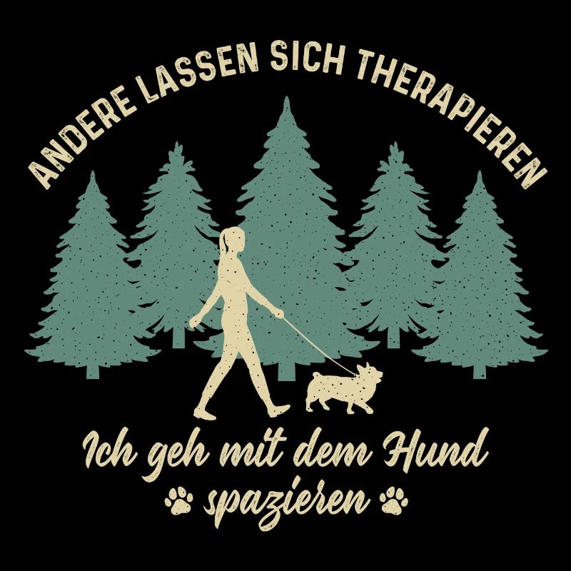 Frauchen Hund Gassi gehen Therapie Hundebesitzerin