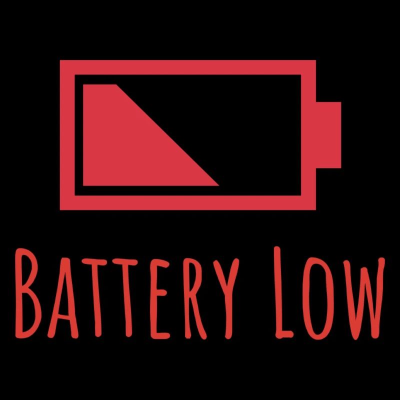 Battery Low Icon and Text