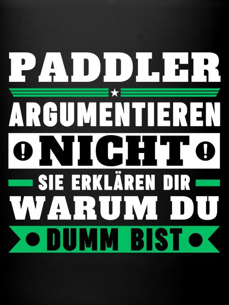 Paddlers don't argue