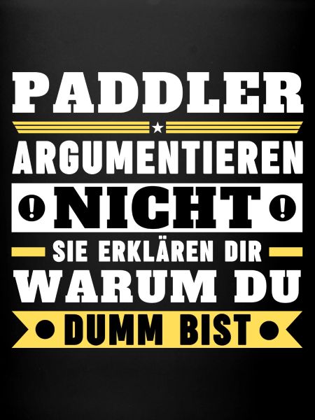 Paddlers don't argue