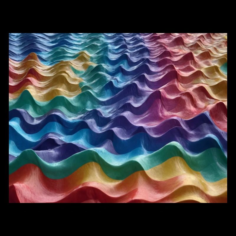 rainbow-coloured ocean waves