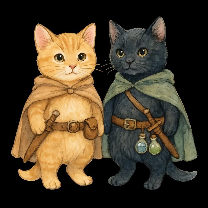 Chatons d’aventure mignons (orange et noir)