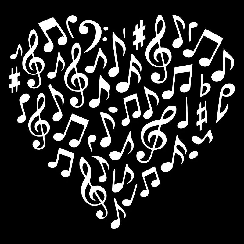 Modèle de cœur musical pour les âmes créatives